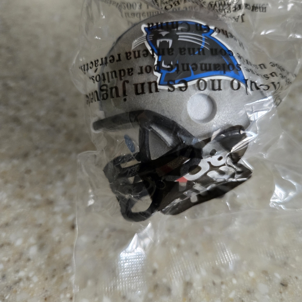 Jack in the Box promotional Carolina Panthers antenna ball.   (Blue Helmet)